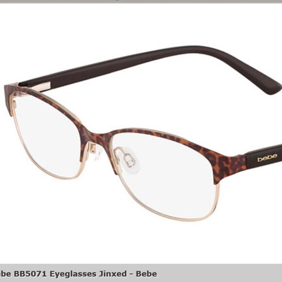 bebe BB5071 Eyeglasses Jinxed Gold Leopard Black 51-16-135 Original Case EUC - Picture 3 of 9